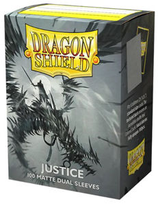 Immagine di DRAGON SHIELD SLEEVES - STANDARD SIZE - MATTE DUAL - JUSTICE (100 SLEEVES)