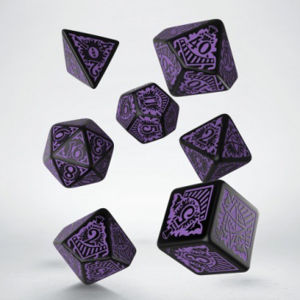 Immagine di COC Horror on the Orient Express Black & purple Dice Set (7)