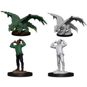 Immagine di D&D Nolzur's Marvelous Miniatures - Green Dragon Wyrmling & Afflicted Elf