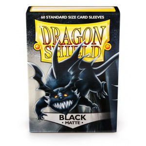 Immagine di Dragon Shield Standard Sleeves - Matte Black (60)