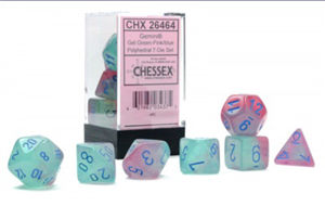 Immagine di GEMINI POLYHEDRAL GEL GREEN-PINK/BLUE LUMINARY 7-DIE SET