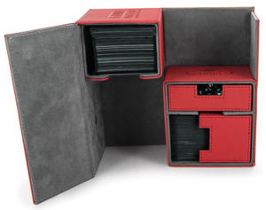 Immagine di ULTIMATE GUARD PORTAMAZZO VERTICALE TWIN FLIP FLIP'N' TRAY 160+ XENOSKIN ROSSO