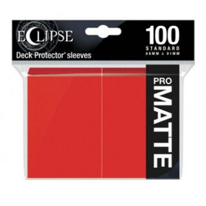 Immagine di UP - Eclipse Matte Standard Sleeves: Apple Red (100 Sleeves)