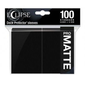 Immagine di UP - Eclipse Matte Standard Sleeves: Jet Black (100 Sleeves)
