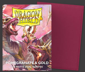 Immagine di DS - Standard Dual Sleeves: Pomegranate & Gold [Matte] (100 Sleeves)